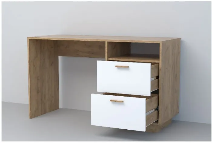 Эго Стол Ст-3 ПД (Глянец Белый/Бетон Светлый)