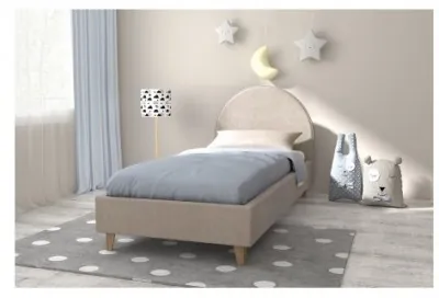 Кровать 0,8 арт.014 (Бежевый/Дуб Вотан)