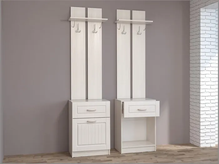 Модульная Прихожая Иннэс 6 МДФ (Сандал белый)