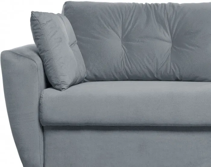 Диван-еврокнижка Амстердам Люкс, 160х195, пружинный блок, велюр серый