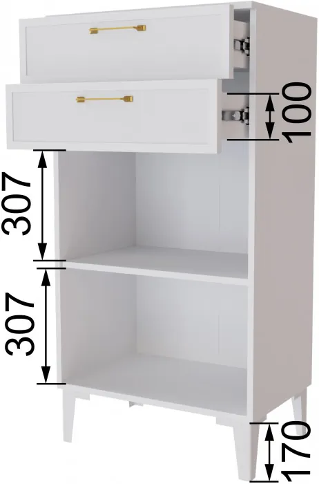 Толедо Тумба с ящиком ТТ-30 белый