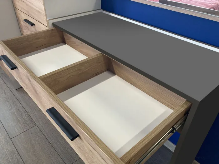 Спальня Оттавия 2 Антрацит/Дуб золотой