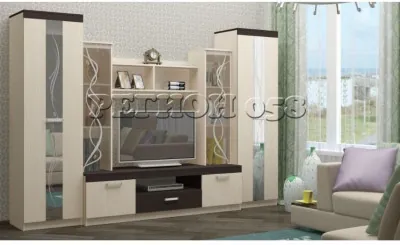Гостиная Гамма-2 ЛДСП (Ясень шимо светлый / Венге)