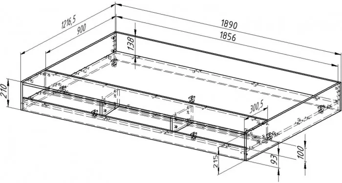 Двухъярусная кровать Гранада 1КВ (Венге, Белый)