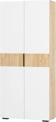 Шкаф 2-х створчатый "Сандра" ШК-04 Крафт/Белый/Тортуга (М27)