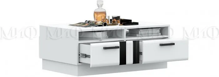 Магнолия Стол журнальный, белый глянец