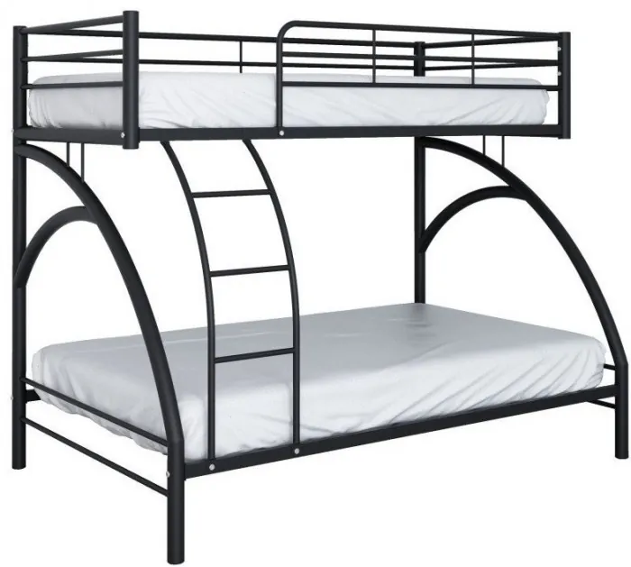 Двухъярусная кровать Виньола-2 (с укороченной лестницей) (Белый)