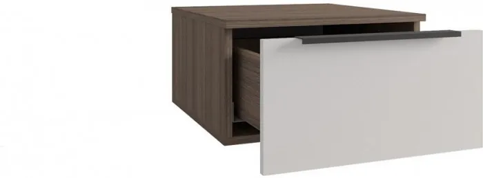 МС Роза Тумба прикроватная (Ройс)+ ручка скоба (Орех Франклин карамель/Пудра скин)