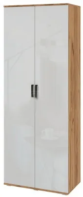 Виста Шкаф 2-х створчатый (Дуб крафт/ Белый Глянец)