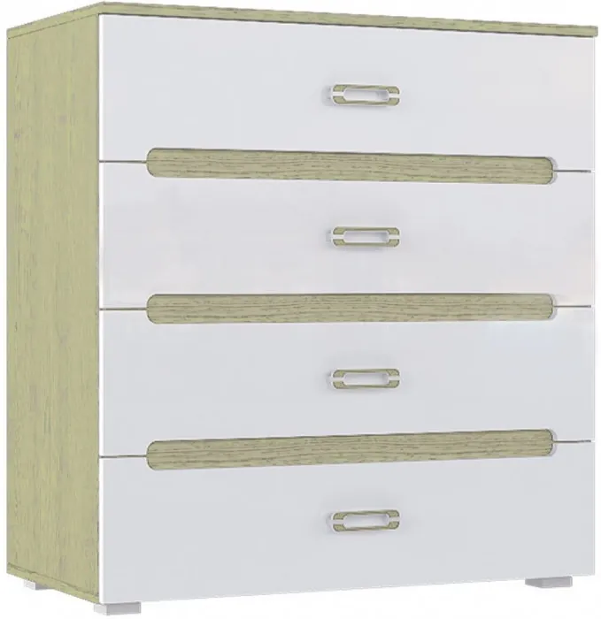 Модульная спальня Ким (Белый глянец, Дуб Сонома)