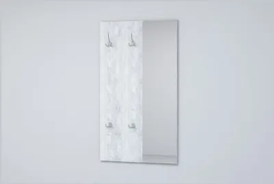 Эго Вешалка с зеркалом ВЗ-1 (Бетон Светлый)