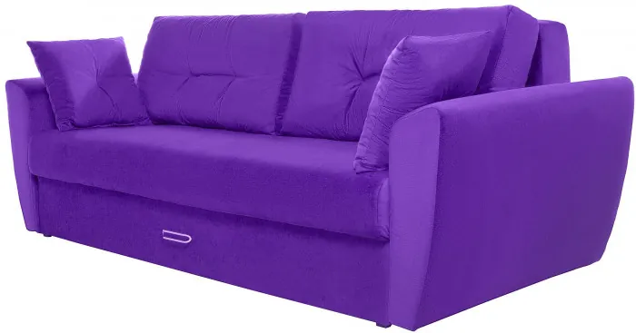 Диван-еврокнижка Амстердам Люкс, 160х195, пружинный блок, велюр фиолетовый