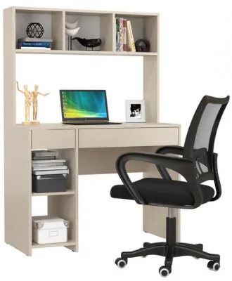 Стол компьютерный Комфорт 12.77F + кресло 103 чёрное, цвет сатин, ШхГхВ 100х49,8х147 см., универсальная сборка