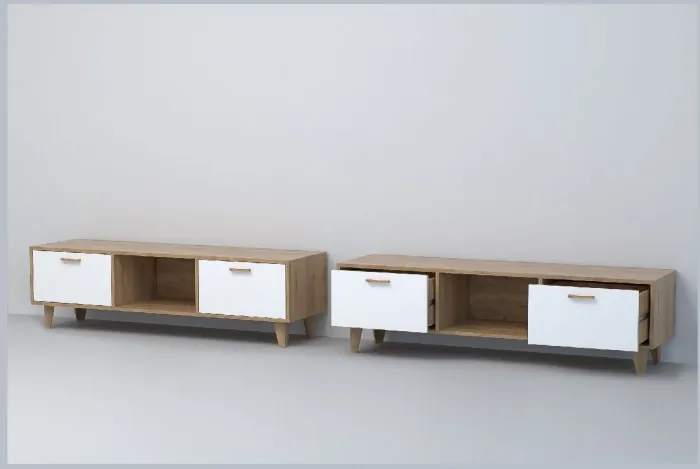 Эго Тумба Т-3 НГ (Глянец Белый/Бетон Светлый)