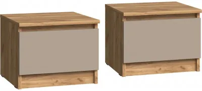 Челси Цвет Тумбы прикроватные (Глиняный серый/Дуб крафт)