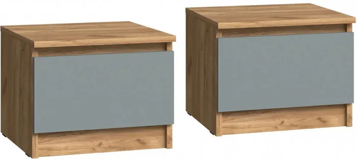 Челси Цвет Тумбы прикроватные (Глиняный серый/Дуб крафт)