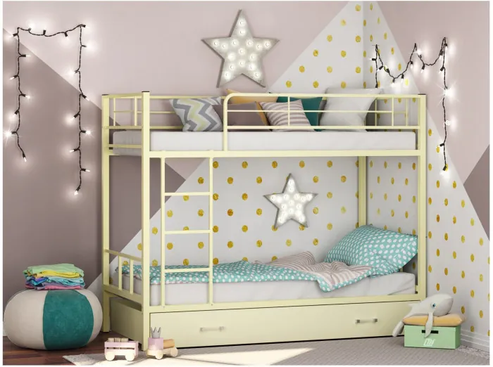 Двухъярусная кровать Севилья 2Я (Слоновая кость, Венге)