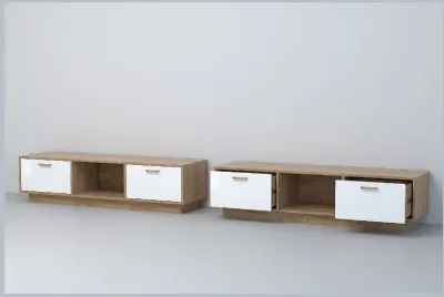 Эго Тумба Т-3 ПД (Глянец Белый/Дуб Крафт Золотой)