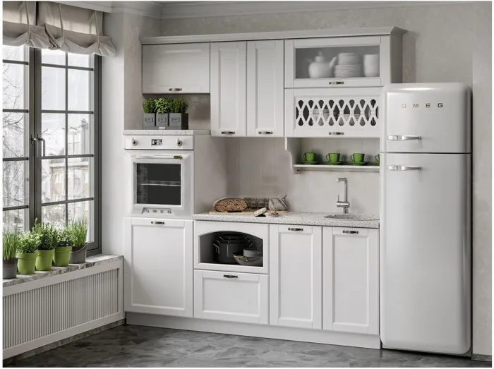 Кухня МДФ 2000 Милано Компоновка №3 (Шарли бриз)