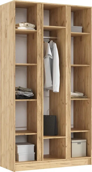 Келвин Шкаф 3-х створчатый 1200, Дуб крафт/Изумрудный