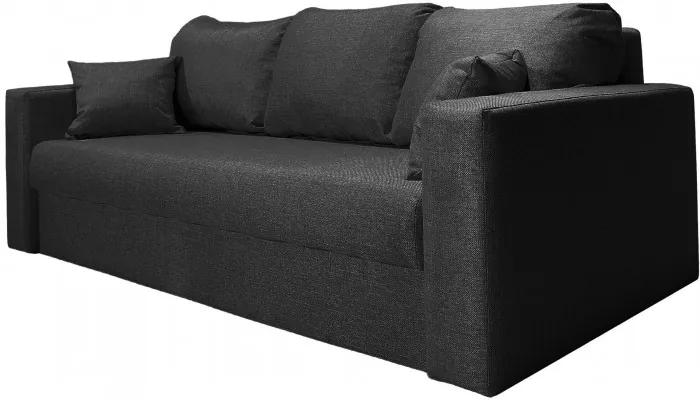 Диван-еврокнижка Ливерпуль, 160х195, пружинный блок, велюр, черный