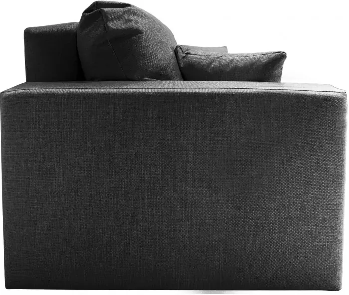 Диван-еврокнижка Ливерпуль, 160х195, пружинный блок, велюр, черный