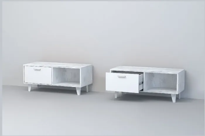 Эго Тумба Т-4 НГ (Глянец Белый/Дуб Крафт Золотой)