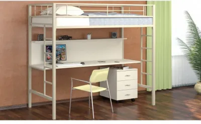 Кровать-чердак Севилья 1, слоновая кость