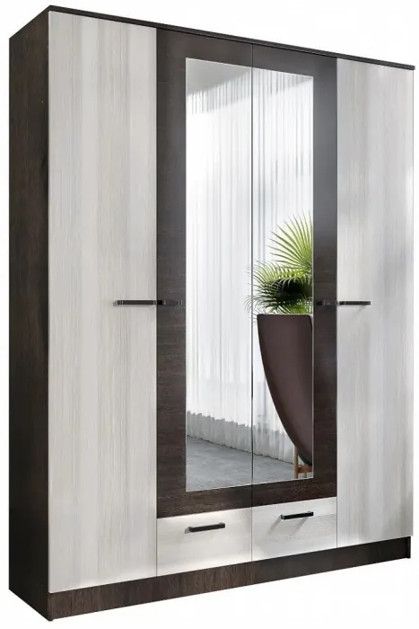 Адель Шкаф 1,6 + полки, Ясень шимо темный/светлый