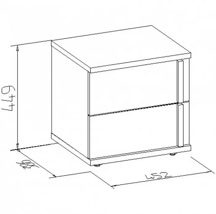 Тумба прикроватная Баухаус 6, бодега светлый