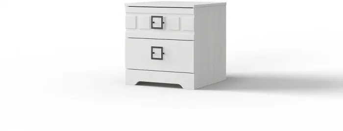 Модульная спальня "Римини" - Белый текстурный/Дуб полярный