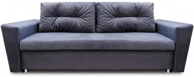 Диван-еврокнижка Амстердам L, 145х190, велюр серый