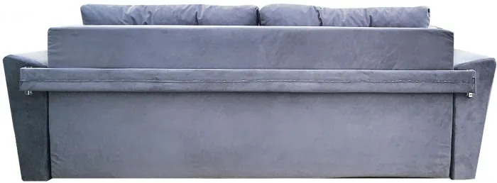 Диван-еврокнижка Амстердам L, 145х190, велюр серый