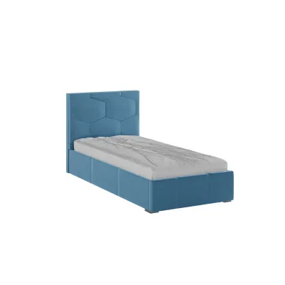 Манука Кровать интерьерная 900 светло-голубой, ортопед