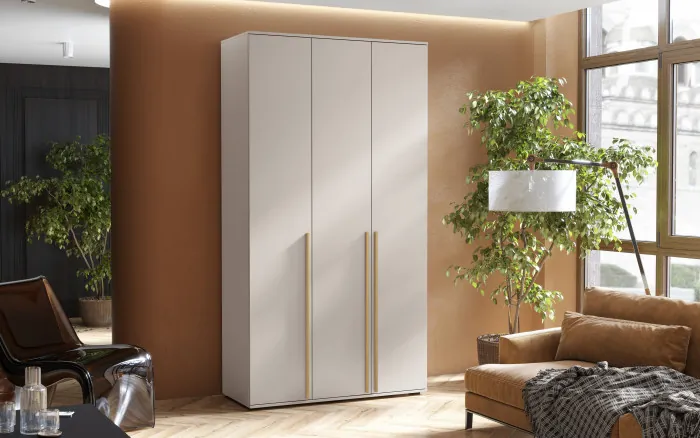 Норд Шкаф трехстворчатый 1200 Кашемир, золото