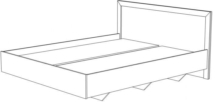 Кровать двуспальная 160х200 