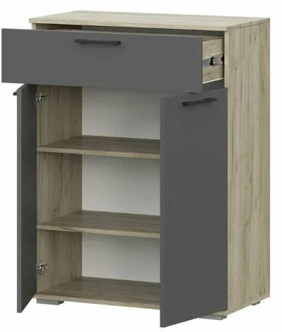 мс для прихожей Бостон КМ-800 дуб крафт серый/серый графит