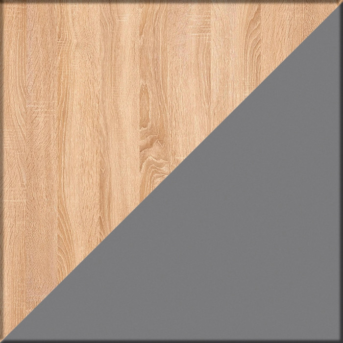 Стол компьютерный Комфорт 12.95N + кресло 103 чёрное, цвет дуб сонома/тёмно-серый, ШхГхВ 162х60,3х180 см., НЕ универсальная сборка