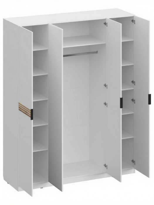 Модульная спальня Нао, набор №4, Графит/Профиль МДФ Дуб вотан