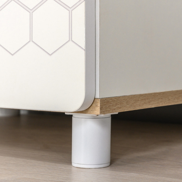 Эйп 13.14 Стеллаж + 13.322 Комод, белый/дуб белый