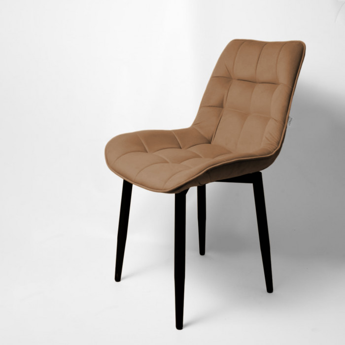 Стул "Бостон" белый матовый Velutto 03 капучино