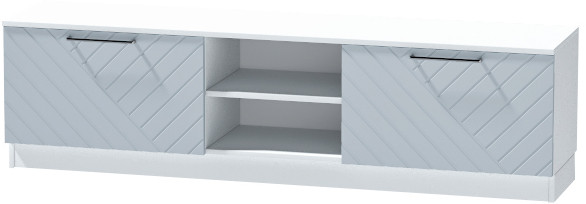 Тумба для ТВ-техники напольная "Иннэс-7", Белый/Монблан Р-826