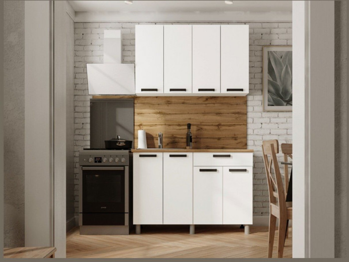 Кухонный гарнитур Осло 1,2м Карбон форфор