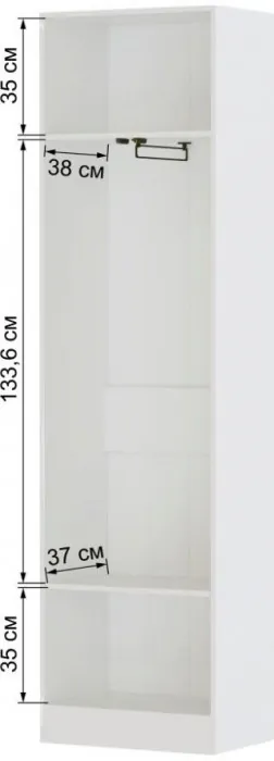 Руэлла Шкаф платяной белый