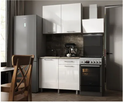 Кухонный гарнитур Танго 1,0м Белый