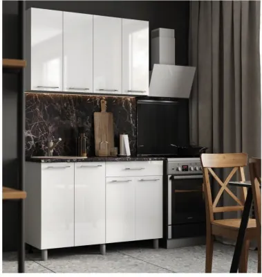 Кухонный гарнитур Танго 1,2м Белый
