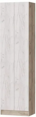 Руэлла Шкаф платяной дуб крафт серый/дуб крафт белый