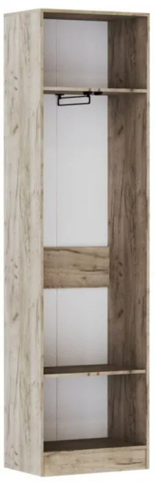 Руэлла Шкаф платяной дуб крафт серый/дуб крафт белый