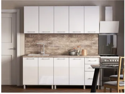 Кухонный гарнитур Танго 2,0м Белый