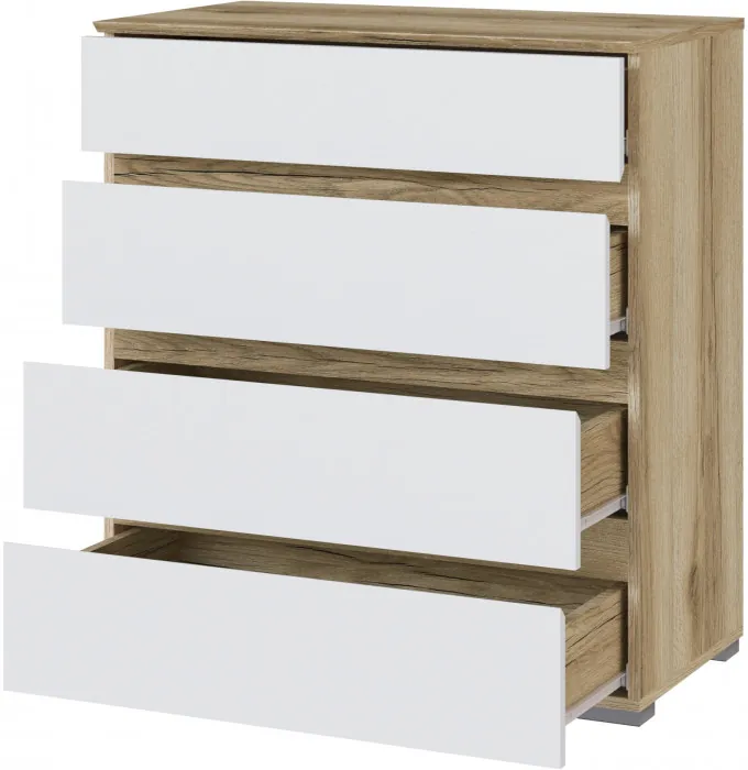 Модульная спальня Плейона, набор 2, Дуб делано/Белый